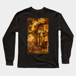 an allegorical painting of the tomb of lord somers - Canaletto Long Sleeve T-Shirt